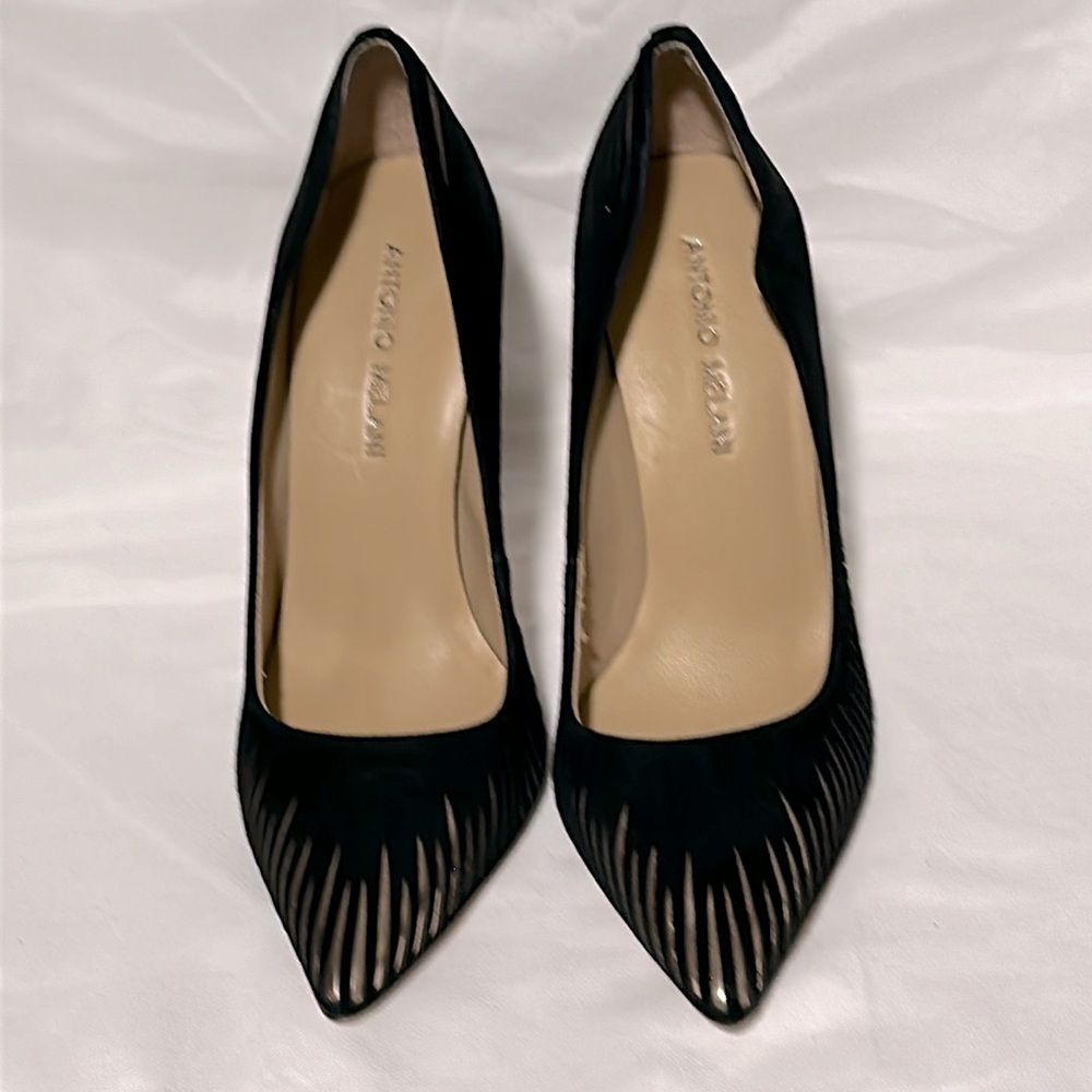 HIGH HEELS ANTIONO MELANI BLACK AND GOLD